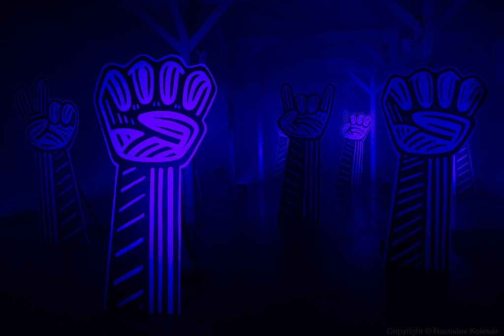 Svetelná inštalácia Revolucionár Matúša Máťatka v Kasárňach/Kulturparku